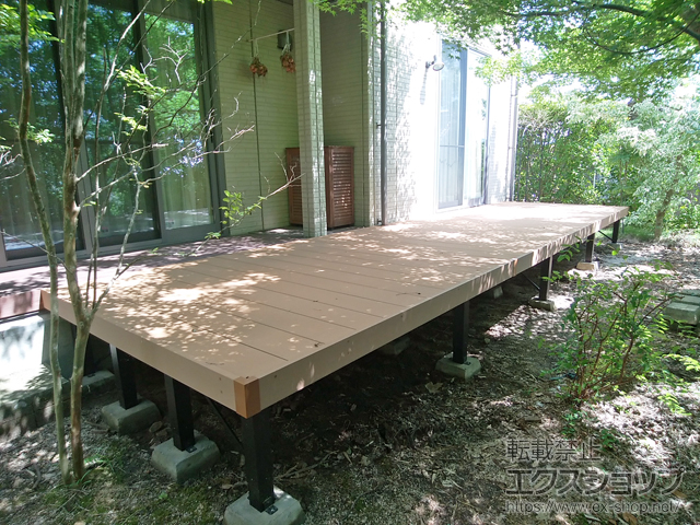 鳥取県鳥取市ののウッドデッキ リウッドデッキ 200 施工例