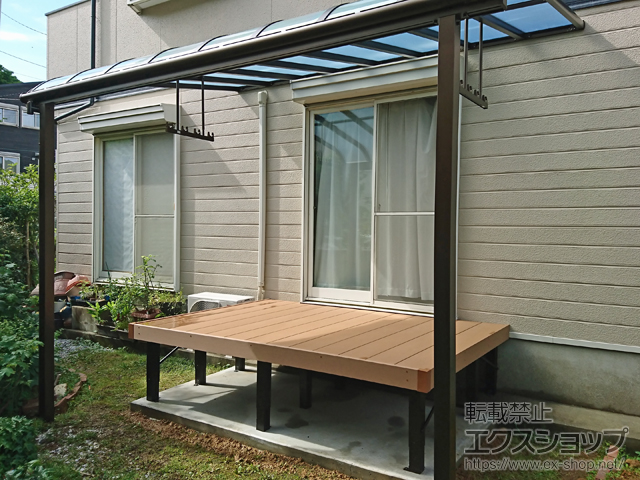 長崎県諫早市ののテラス屋根 ヴェクターテラス R型 テラスタイプ 単体 積雪〜20cm対応 施工例