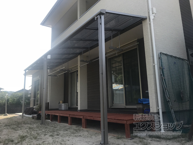 佐賀県武雄市ののテラス屋根 スピーネ F型 テラスタイプ 連棟 積雪〜20cm対応 施工例