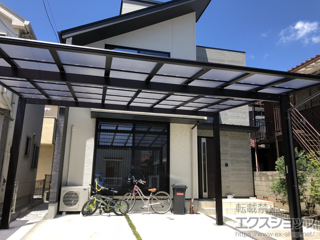 東京都狛江市ののカーポート エフルージュ ツイン 積雪〜20cm対応 施工例