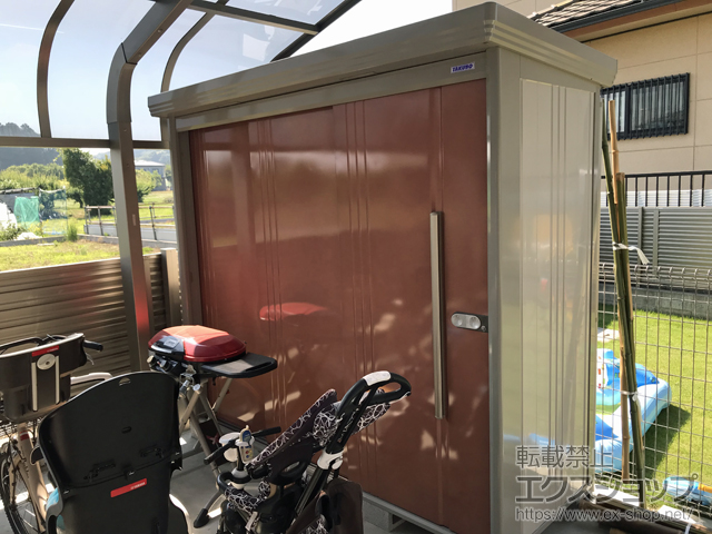 埼玉県日高市のの物置・屋外倉庫 Mr.ストックマンダンディ 一般型 2348×890×2110 ND-2308-T 施工例