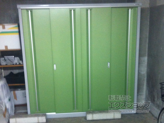 東京都目黒区のの物置・屋外倉庫 シンプリー 一般型 1940×905×1903 MJX-199E-P-LG 施工例