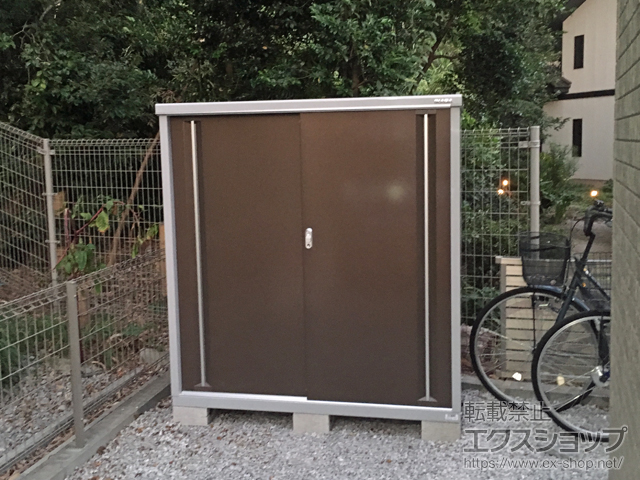 千葉県松戸市のの物置・屋外倉庫 シンプリー 一般型 1520×615×1603 MJX-156D-TB 施工例