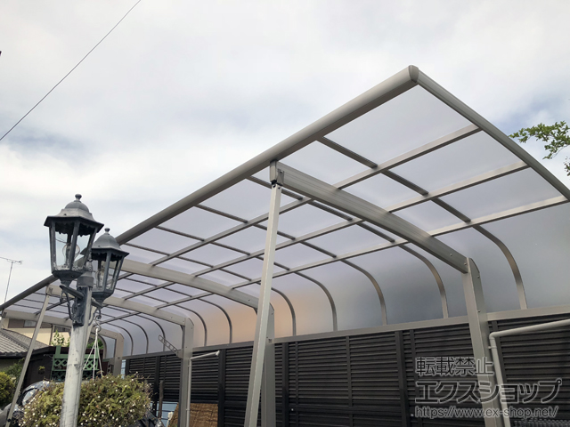 茨城県ひたちなか市ののカーポート プレシオスポート アルファ 縦連棟 積雪〜20cm対応 施工例