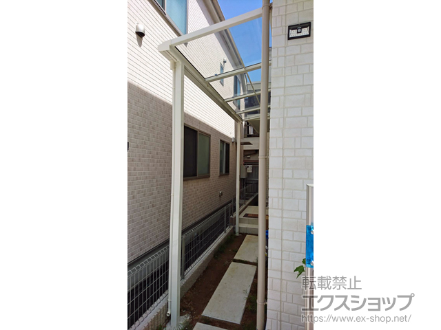 東京都足立区ののテラス屋根 スピーネ F型 テラスタイプ 単体 積雪〜20cm対応 施工例