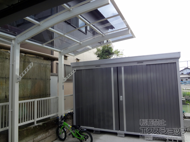 岐阜県羽島郡笠松町ののサイクルポート・駐輪場 レイナポートグランミニ 積雪〜20cm対応 施工例