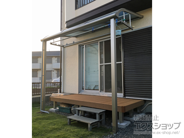 茨城県東茨城郡茨城町ののテラス屋根 ヴェクターテラス R型 テラスタイプ 単体 積雪〜20cm対応 施工例