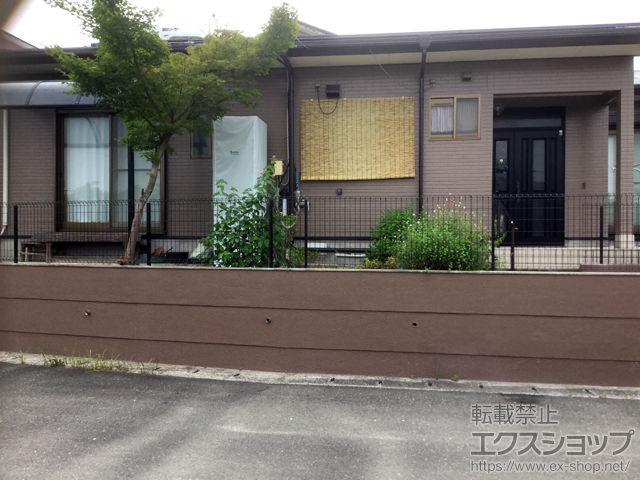 福岡県飯塚市ののフェンス・柵 イーネットフェンス1F型 自由柱施工 施工例