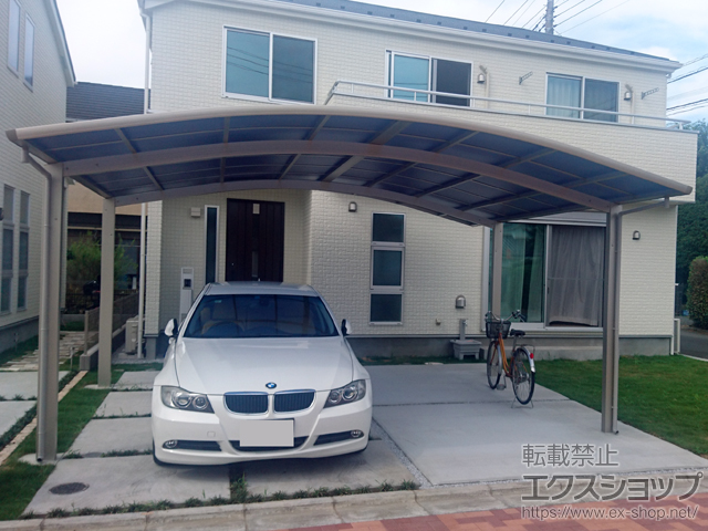 東京都羽村市ののカーポート プレシオスポート ワイド 積雪〜20cm対応 施工例