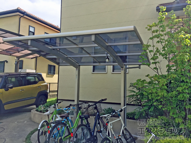 千葉県印旛郡酒々井町ののサイクルポート・駐輪場 レイナポートグランミニ 積雪〜20cm対応 施工例