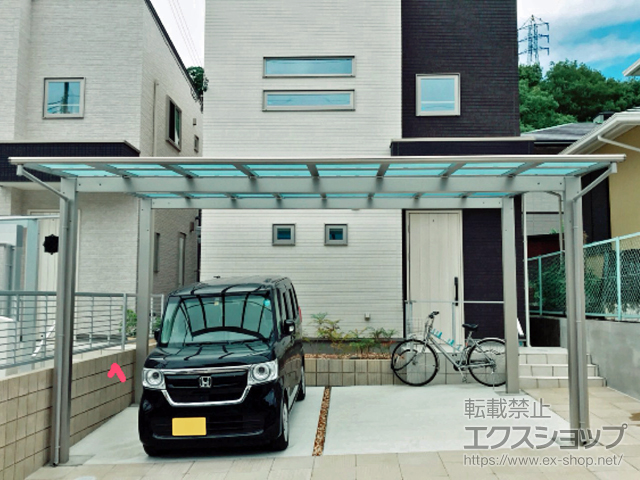 兵庫県神戸市ののカーポート エフルージュ ツイン 積雪〜20cm対応 施工例