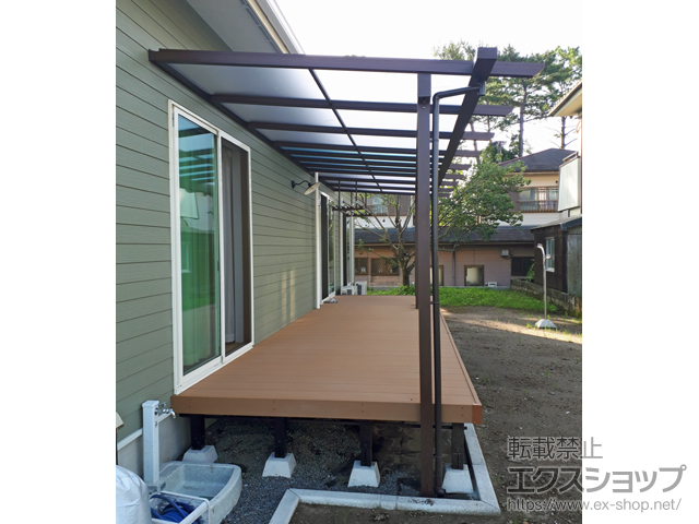 鹿児島県姶良市ののウッドデッキ リウッドデッキ 200 施工例