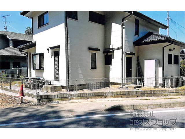 宮城県名取市ののフェンス・柵 ハイグリッドフェンスUF8型 フリーポールタイプ 施工例