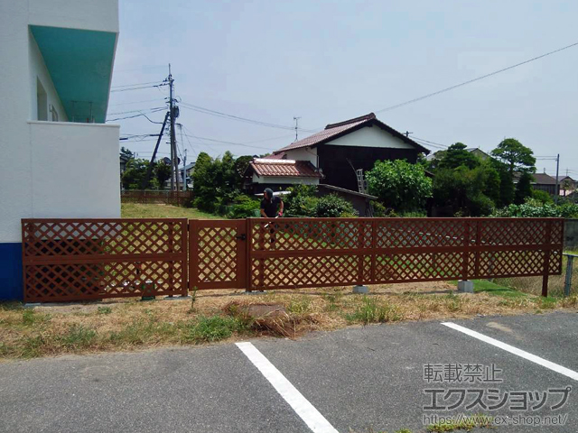 鳥取県境港市のの門扉 スタンダード門扉2型 片開き 門柱使用 施工例