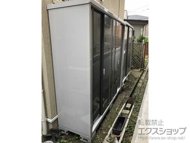 神奈川県横浜市のの物置・屋外倉庫 シンプリー 一般型 2160×615×1903 MJX-216E-P-PG 施工例