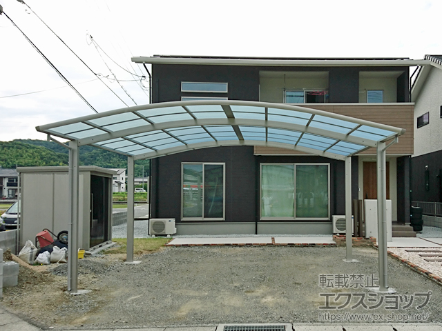 岡山県岡山市ののカーポート レイナツインポートグラン　積雪〜20cm対応 施工例