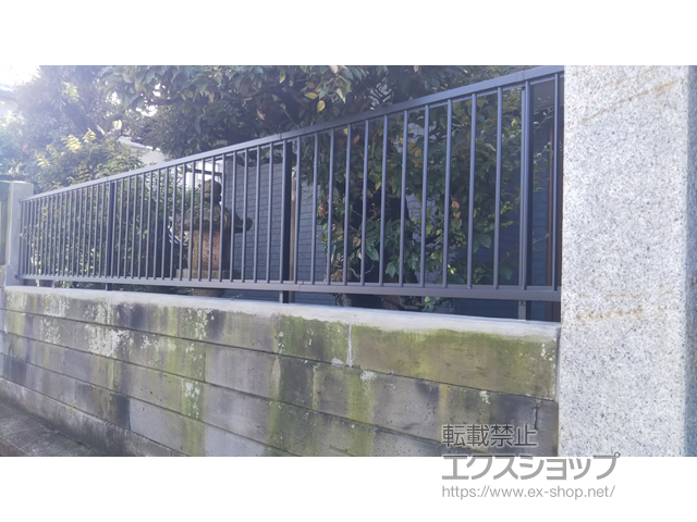 千葉県市原市ののフェンス・柵 スーパー速川 1型 フリー支柱タイプ 施工例