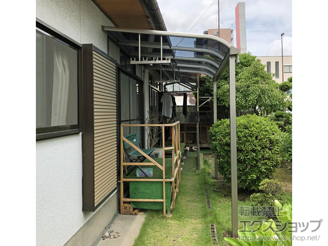 熊本県熊本市ののテラス屋根 プレシオステラス R型 テラスタイプ 単体 積雪〜20cm対応 施工例
