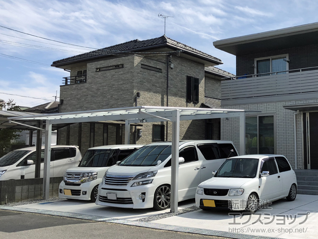 滋賀県甲賀市ののカーポート エフルージュ ツイン 積雪〜20cm対応 施工例