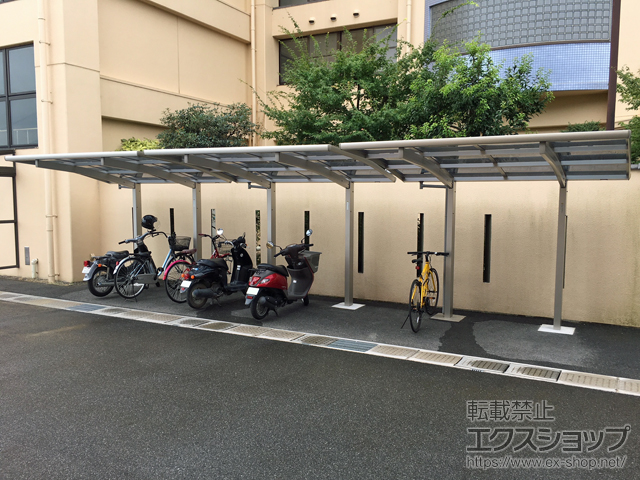 滋賀県守山市ののサイクルポート・駐輪場 レイナポートグランミニ 積雪〜20cm対応〈1〉 施工例