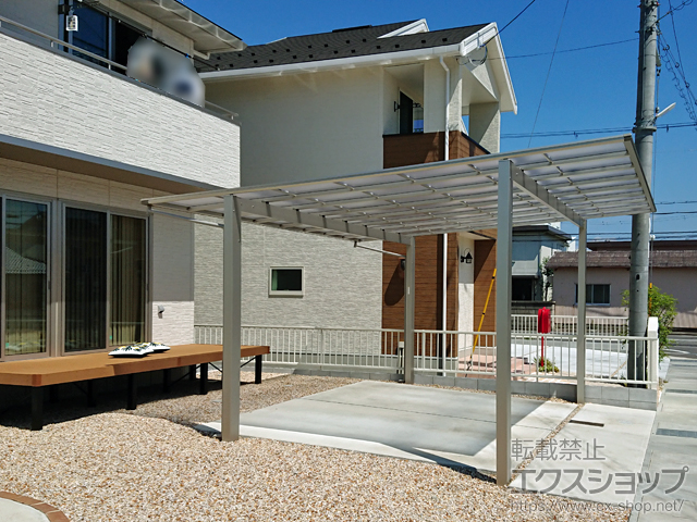 滋賀県彦根市ののカーポート エフルージュ ツイン 積雪〜20cm対応 施工例