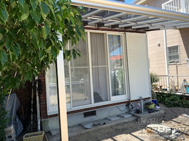 滋賀県野洲市ののテラス屋根 ヴェクターテラス F型 テラスタイプ 単体 積雪〜20cm対応 施工例