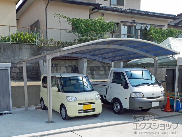 熊本県合志市ののカーポート プレシオスポート ワイド 積雪〜20cm対応 施工例