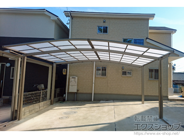 愛知県瀬戸市ののカーポート ネスカR (ラウンドスタイル) ワイド 積雪〜20cm対応 施工例