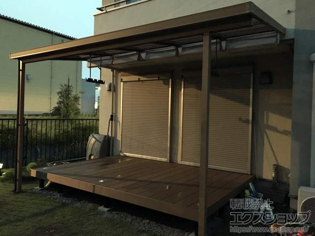 埼玉県三郷市ののテラス屋根 シュエット テラスタイプ 単体 積雪〜20cm対応 施工例