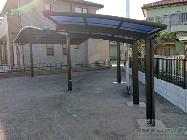 千葉県旭市ののサイクルポート・駐輪場 レイナポートグランミニZ 積雪〜20cm対応 施工例