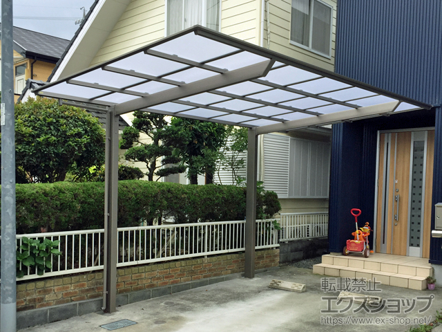 静岡県藤枝市ののカーポート ネスカF (フラットスタイル) 積雪〜20cm対応 施工例