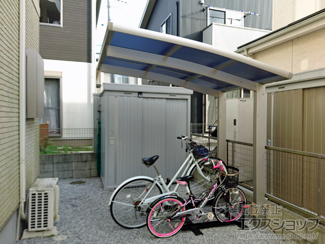 千葉県四街道市ののサイクルポート・駐輪場 レイナポートグランミニ 積雪〜20cm対応 施工例