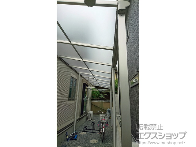 岡山県岡山市ののテラス屋根 ヴェクターテラス F型 テラスタイプ 三連棟 積雪〜20cm対応 施工例