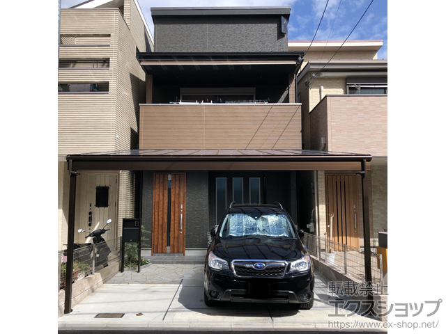 大阪府吹田市ののテラス屋根 ヴェクターテラス F型 ビッグサイズ 単体 積雪〜20cm対応 施工例