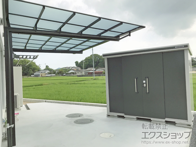 香川県丸亀市ののカーポート ニューマイリッシュ 逆勾配 前下がり 積雪〜20cm対応 施工例