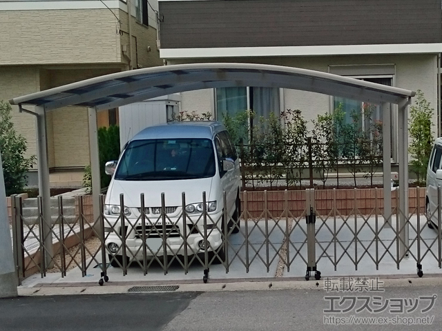 栃木県宇都宮市ののカーポート プレシオスポート ワイド 積雪〜20cm対応 施工例