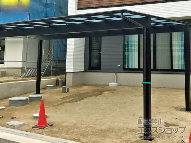 広島県廿日市市ののカーポート エフルージュ トリプル 積雪〜20cm対応 施工例