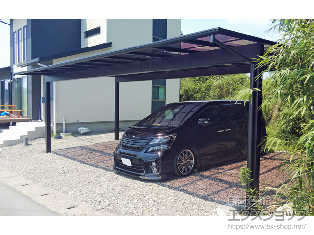 宮崎県串間市ののカーポート エフルージュ トリプル 積雪〜20cm対応 施工例