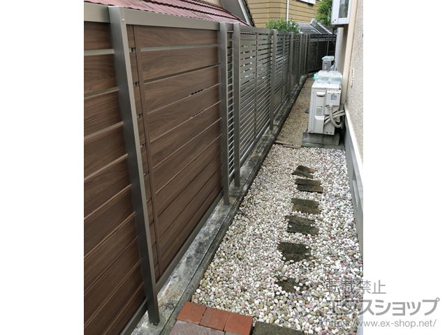 神奈川県横浜市ののフェンス・柵 ライシスフェンス 3型 太横桟 フリーポールタイプ 施工例