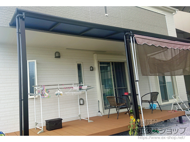 福岡県福岡市ののテラス屋根 プレシオステラス F型 テラスタイプ 連棟 積雪〜20cm対応 施工例