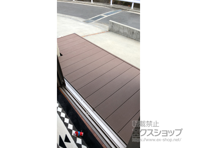 静岡県富士宮市ののウッドデッキ リウッドデッキ 200＋独立式リウッドステップ2型×1セット 施工例