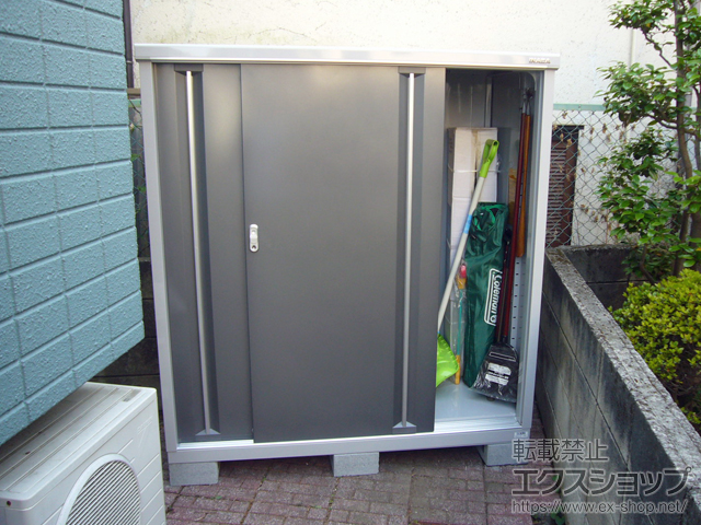 東京都小金井市のの物置・屋外倉庫 シンプリー 一般型 1520×755×1603 MJX-157D-P-PG 施工例