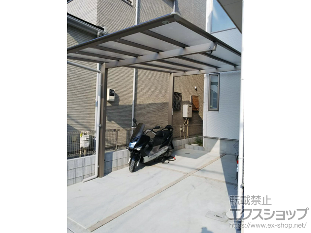 埼玉県さいたま市ののカーポート スカイリード 片側支持 積雪〜20cm対応 施工例