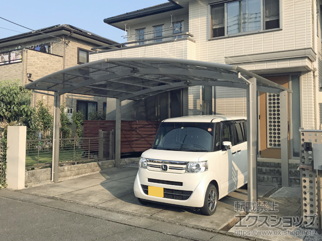 埼玉県鶴ヶ島市ののカーポート レイナポートグラン M合掌　積雪〜20cm対応 施工例