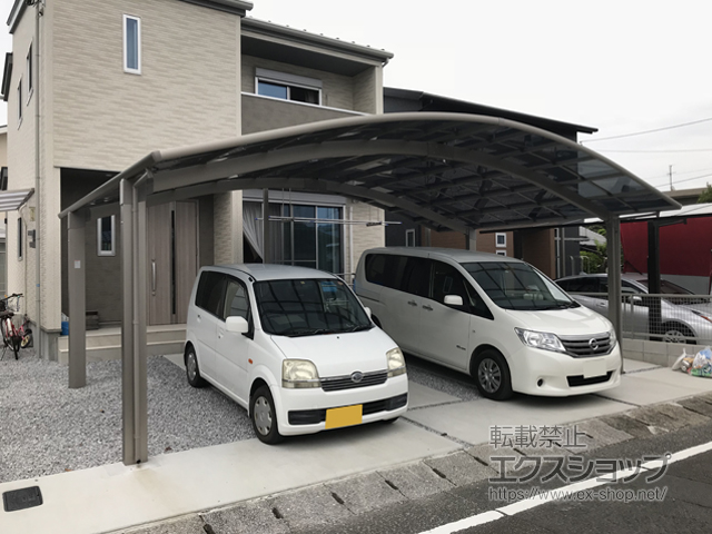 宮崎県宮崎市のLIXIL リクシル（トステム）のカーポート リベルポートシグマIII 3台用 積雪〜20cm対応 施工例