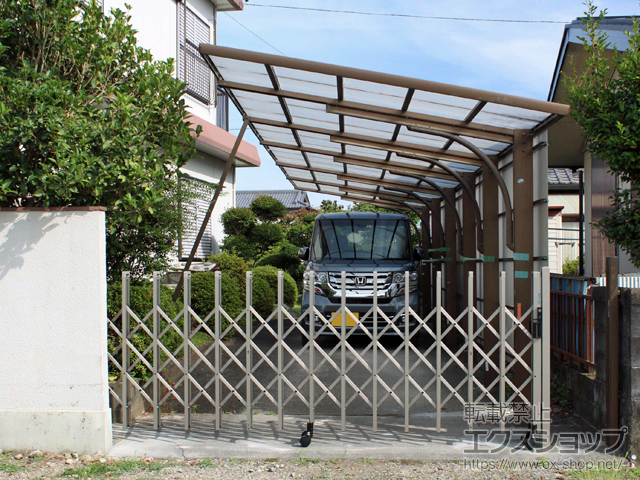 静岡県島田市ののカーゲート トリップゲート RC型 ノンレール 片開き　32S 施工例