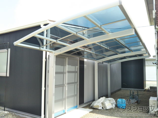 静岡県菊川市ののカーポート レイナポートグラン 延長　積雪〜20cm対応 施工例