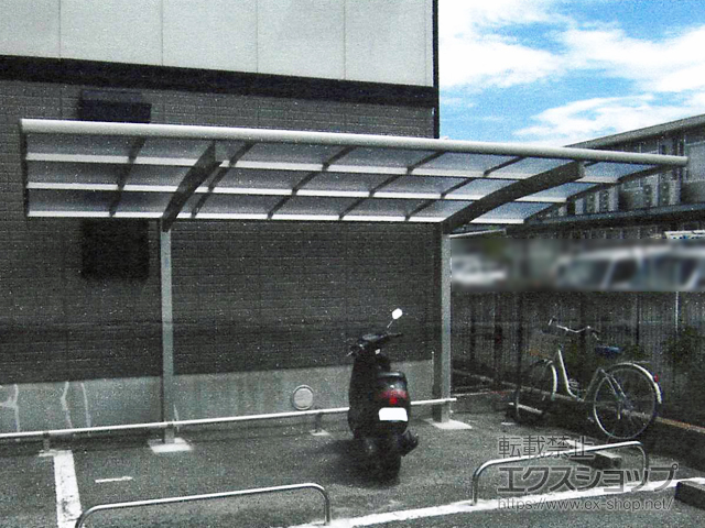 大阪府松原市ののサイクルポート・駐輪場 レイナポートグランミニ 積雪〜20cm対応 施工例