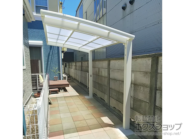 東京都練馬区ののサイクルポート・駐輪場 ネスカRミニ (ラウンドスタイル) 積雪〜20cm対応 施工例