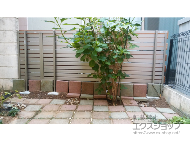 東京都北区ののフェンス・柵 プレスタフェンス 7Y型 横スリット 自由柱施工 施工例